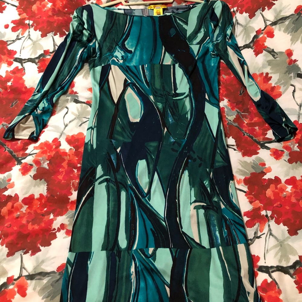 Dark Green mini dress long sleeve